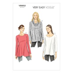 8952 VERY EASY VOGUE PULLOVER SHAPED   KNIT TUNIC PATTERN XS - MED  4-14 or LG - XXLG choice Uncut